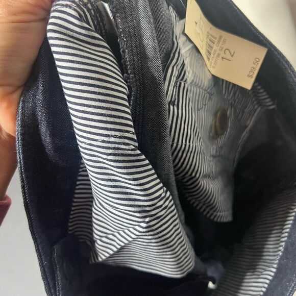 Ann Taylor Loft Blue Denim Chino Shorts NWT Size 12 - Picture 7 of 9